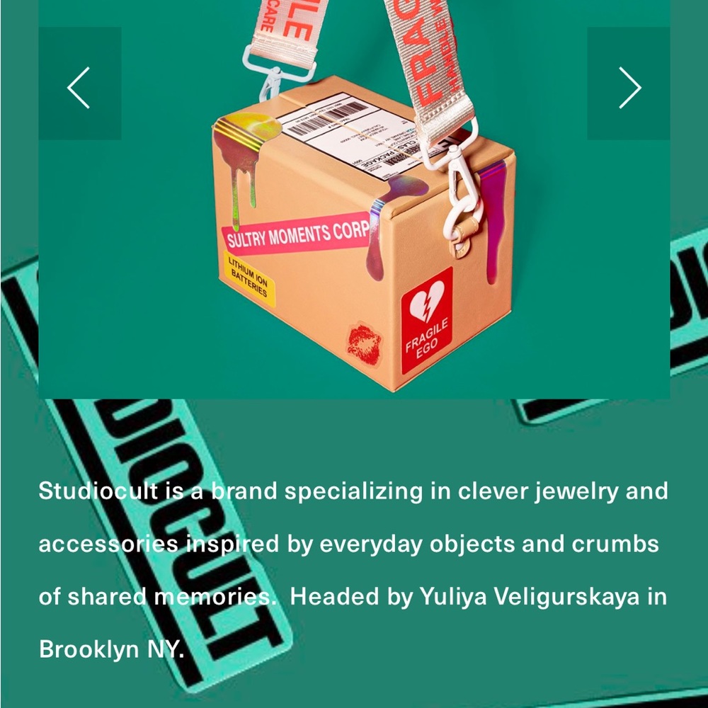 LIMITED EDITION NIK BENTEL SHIPPING BOX BAG STUDIO CULT COLLAB